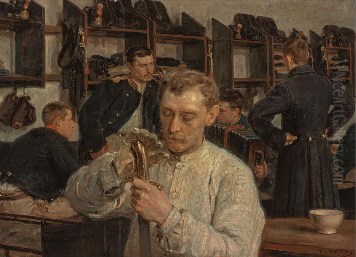 Chambree van de grenadiers Oil Painting by Johannes Gerardus Heijberg