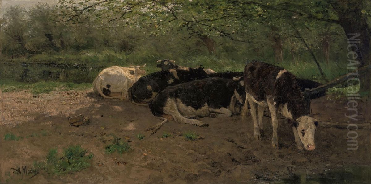 Koeien in de schaduw Oil Painting by Anton Mauve