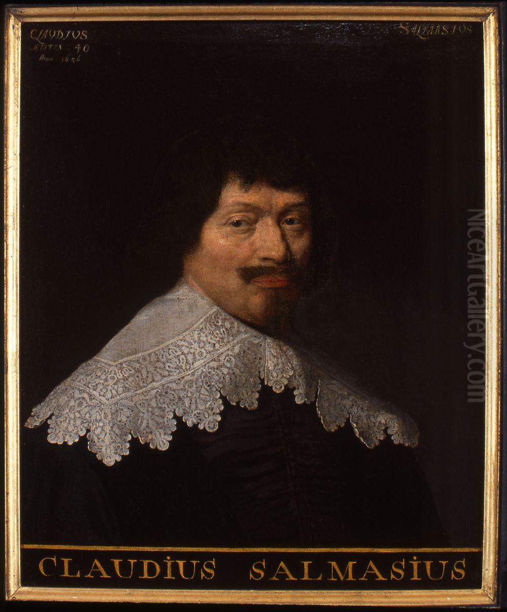 Portret van Claudius Salmasius (Saumaise), filoloog Oil Painting by David Bailly