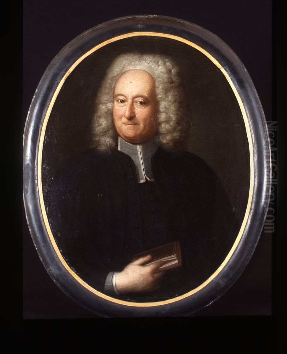 Portret van Isaac de Beausobre, theoloog Oil Painting by Georg Lisiewski
