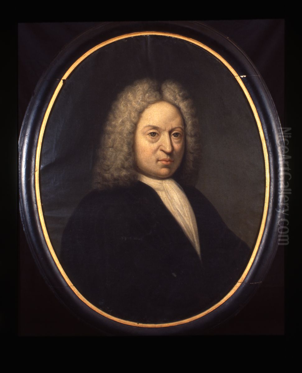 Portret van Jean Le Clerc, theoloog en filosoof Oil Painting by Icones Leidenses