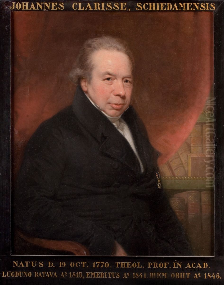 Portret van Joannes Clarisse, hoogleraar Godgeleerdheid te Leiden Oil Painting by Charles Howard Hodges
