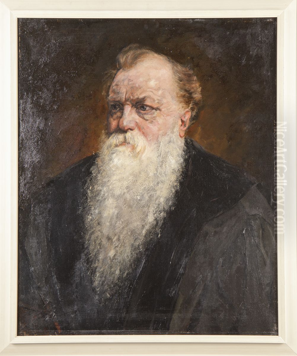 Portret van Teunis Zaayer, hoogleraar Anatomie te Leiden Oil Painting by Menso Kamerlingh Onnes