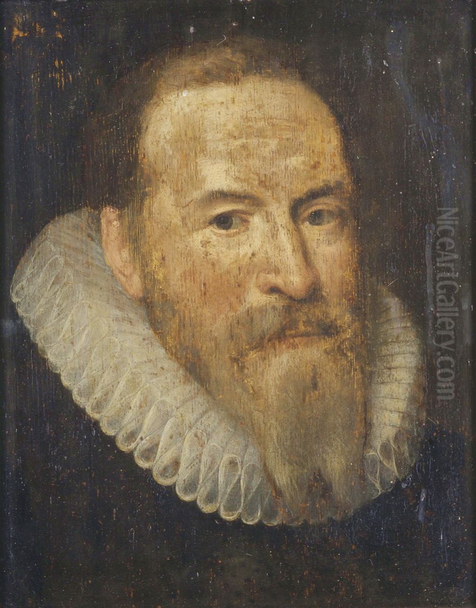 Portrait of Johan van Oldenbarnevelt (1547-1619) Oil Painting by Michiel Jansz. van Mierevelt
