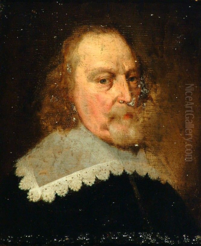 Portret van een man Oil Painting by Gerard Ter Borch