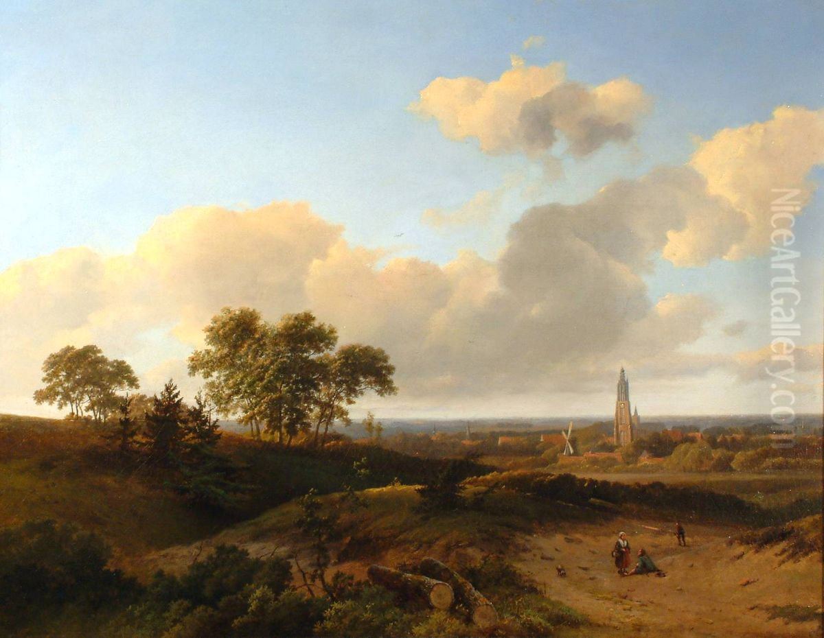 Gezicht op Amersfoort vanaf de Berg Oil Painting by Cornelis Lieste