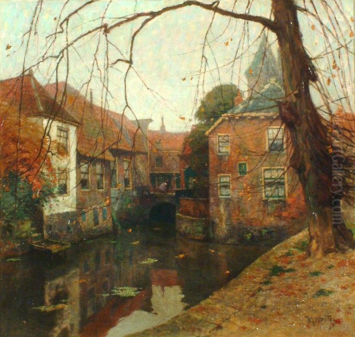 Zuidsingel met Kamperbinnenpoort, Amersfoort Oil Painting by Hendrik Jan Wolter