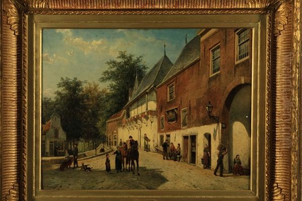 De Koppelpoort Oil Painting by Cornelis Springer