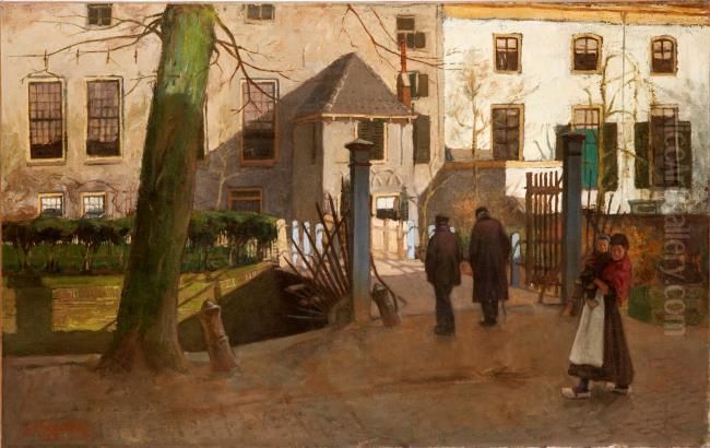 Zuidsingel, Amersfoort Oil Painting by Hendrik Jan Wolter