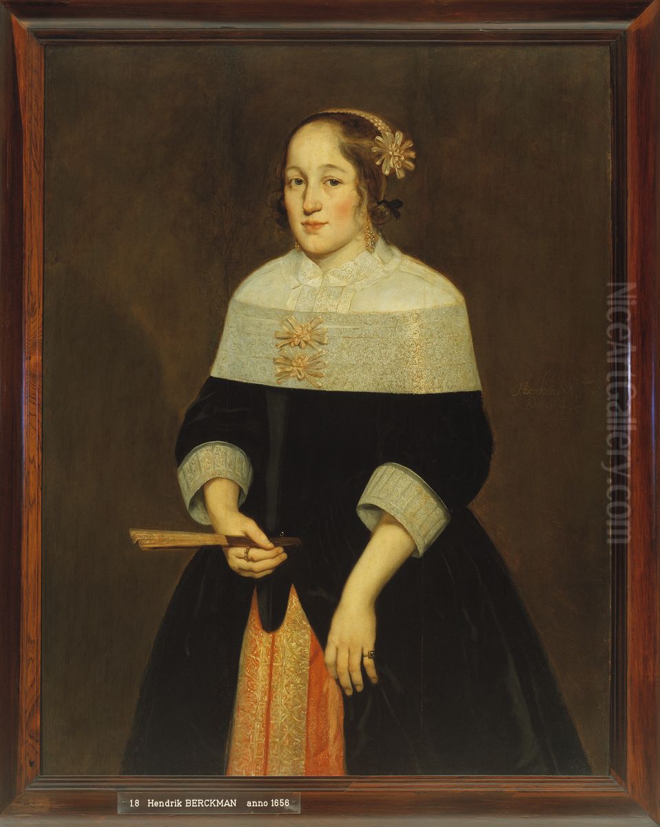 Portrait of an unknown woman Oil Painting by Hendrick Berckman