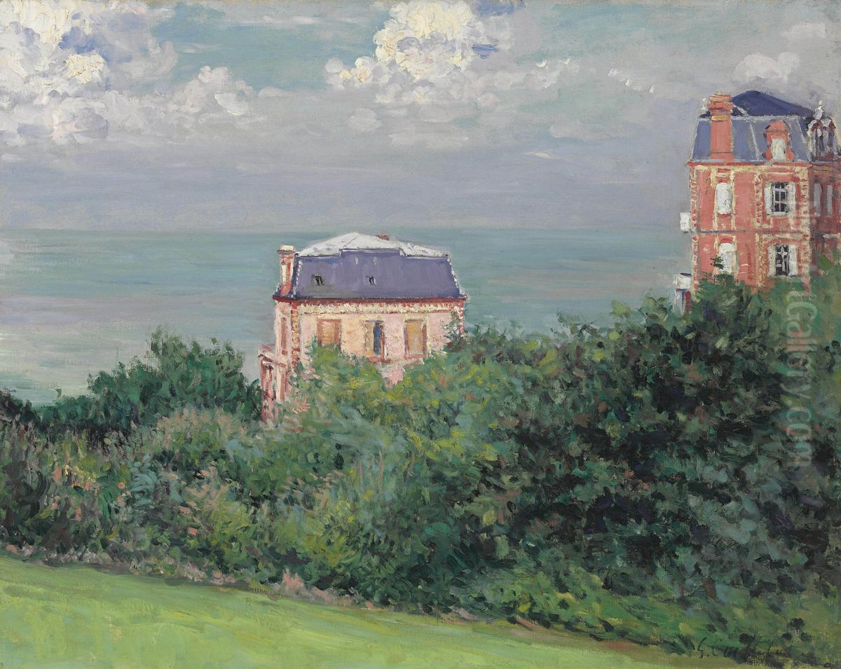 <<Garia koe Villers-sur-Mer (trutca ke Caillebotte)>> Oil Painting by Gustave Caillebotte