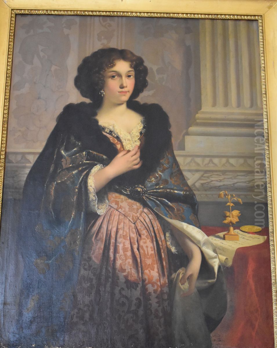 Portrait of Marie-Claire-Marguerite-Priscille de Catellan Oil Painting by Jean Jalabert