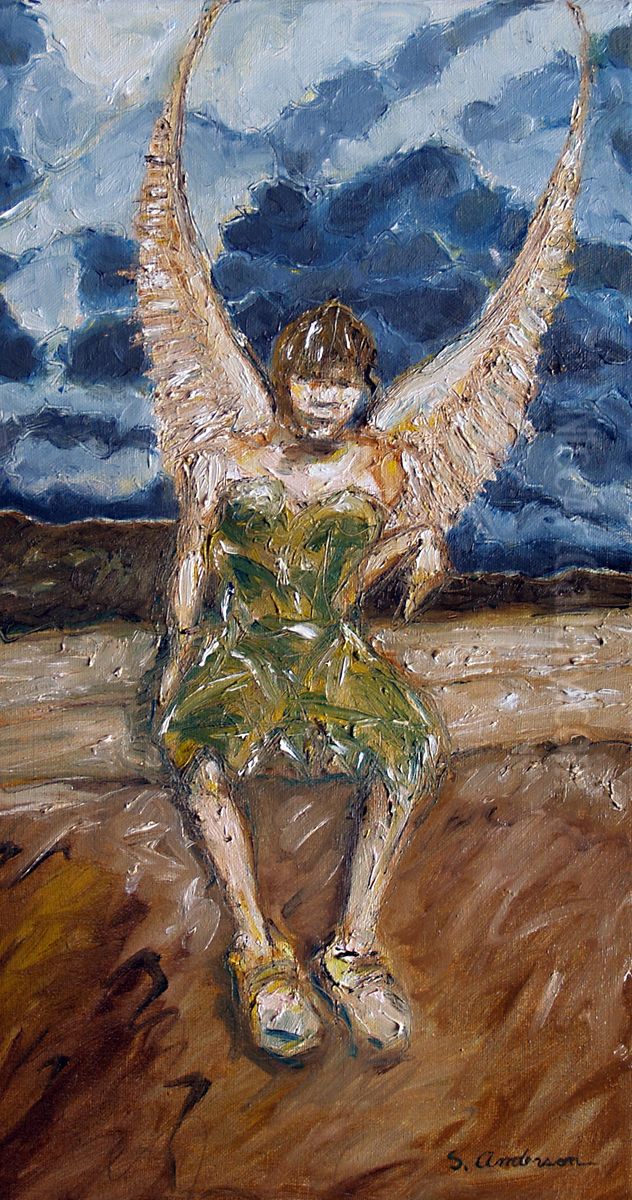 Winged Girl Oil Painting by Stephen P. Anderson