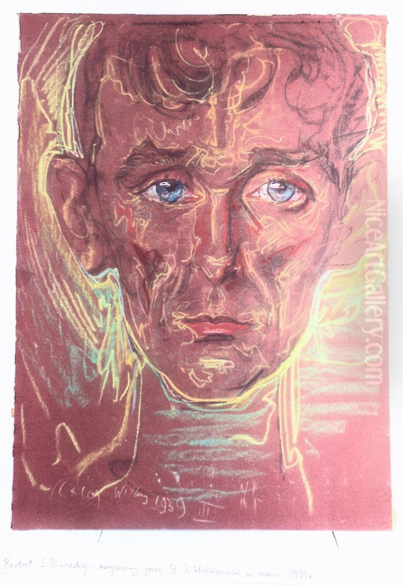 Portrait of Sergiusz Piasecki Oil Painting by Stanislaw Ignacy Witkiewicz (Witkacy)