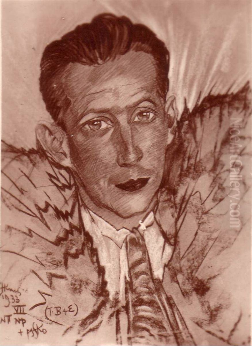 Portrait of Jan Pasierb-Orland Oil Painting by Stanislaw Ignacy Witkiewicz (Witkacy)
