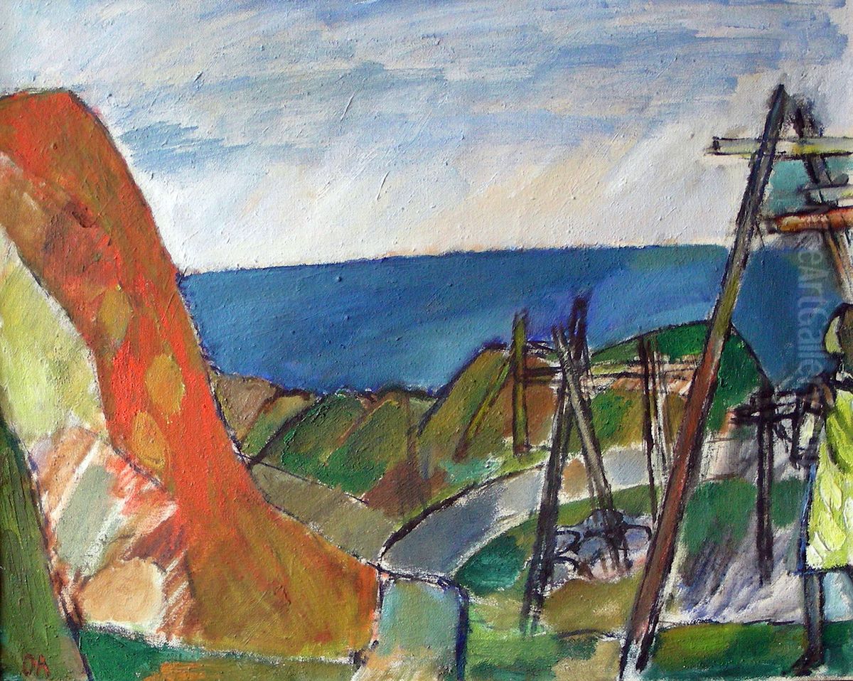 Ved Vestfjorden Oil Painting by Olav Johan Andreassen