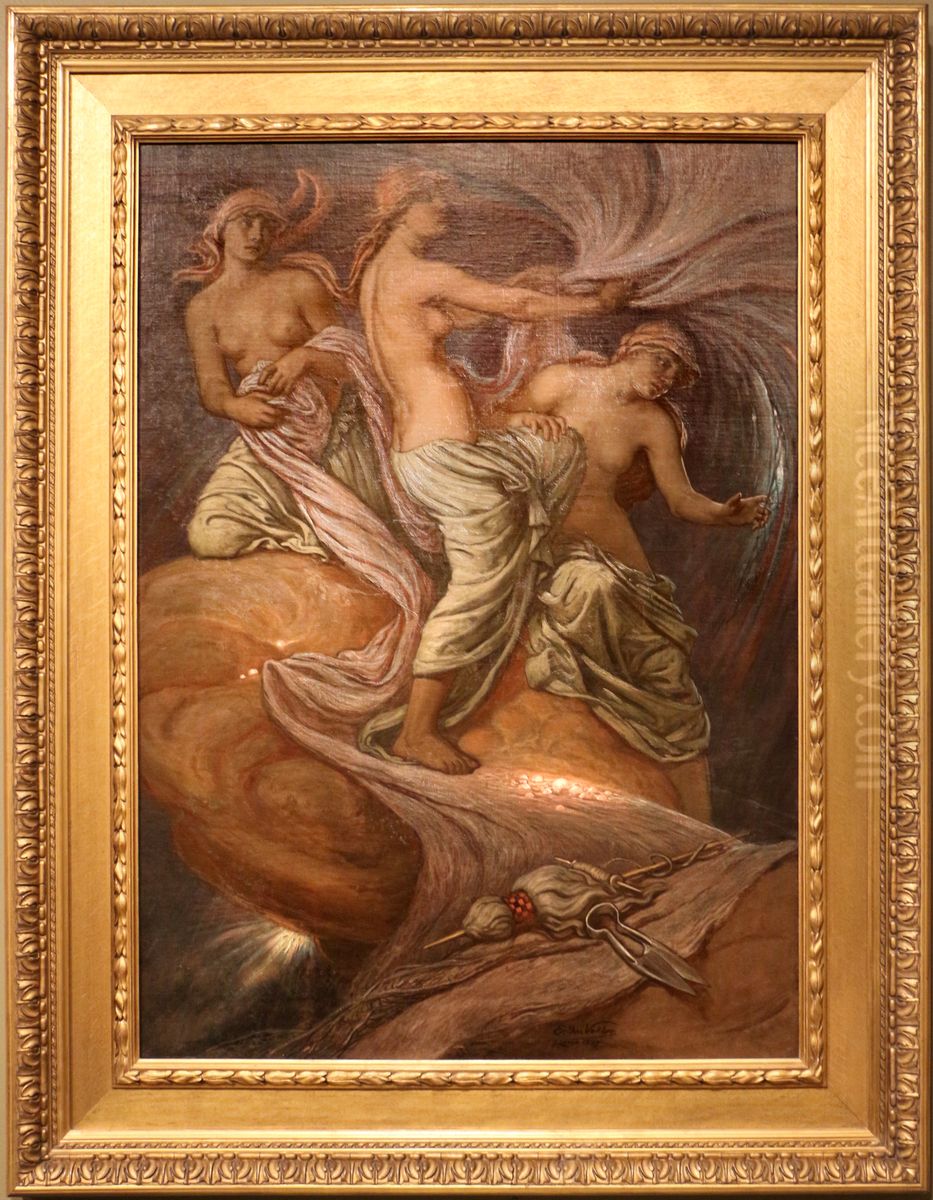 le parche raccolgono le stelle Oil Painting by Elihu Vedder