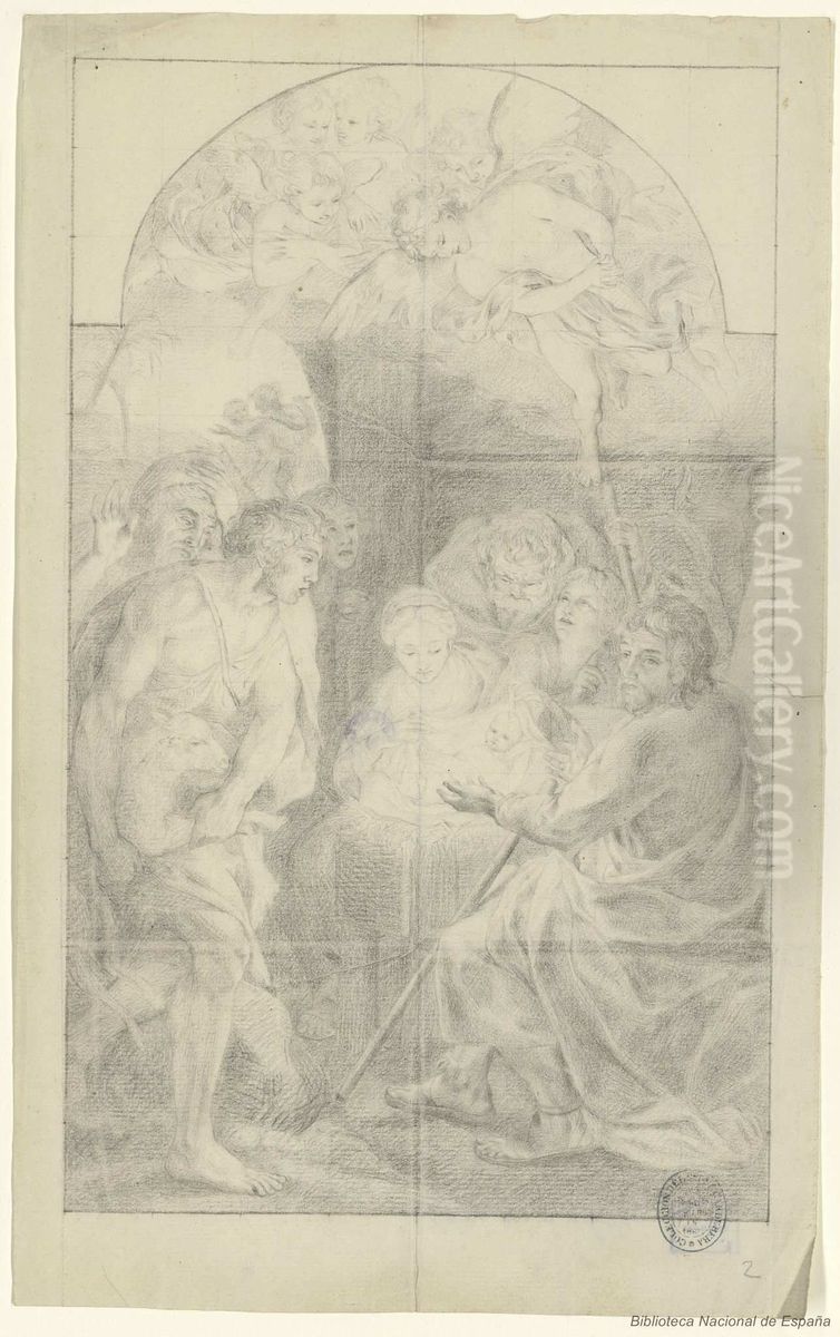 Adoracion de los pastores Oil Painting by Anna Maria Mengs