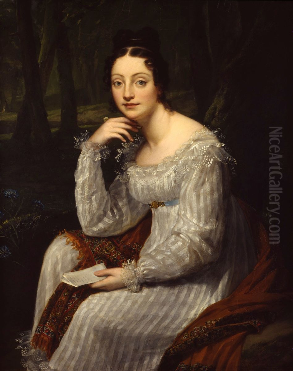 Portrait of Amable Tastu Oil Painting by Constance Mayer