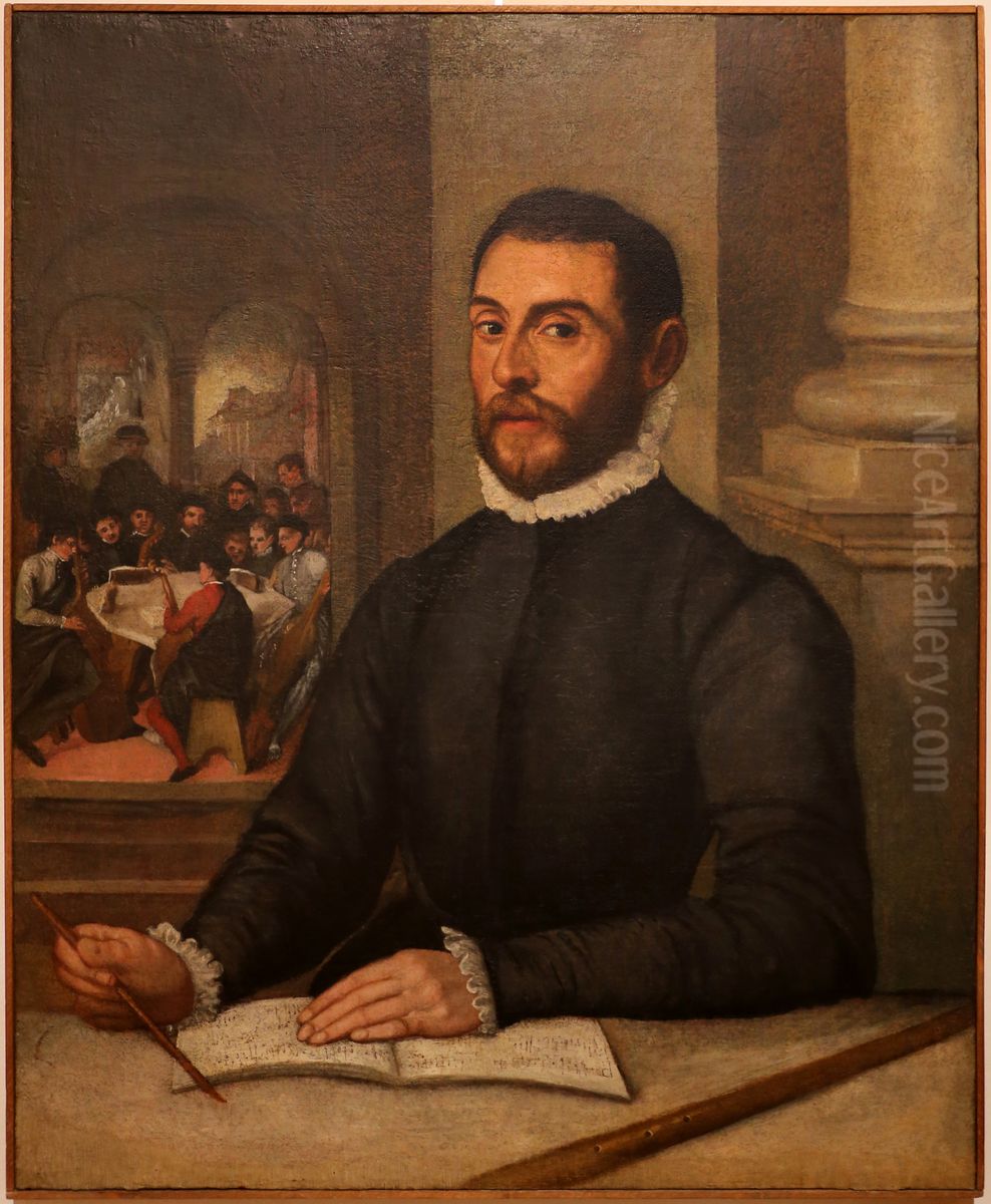 Portrait of Bartolomeo Carteri Oil Painting by Felice Riccio