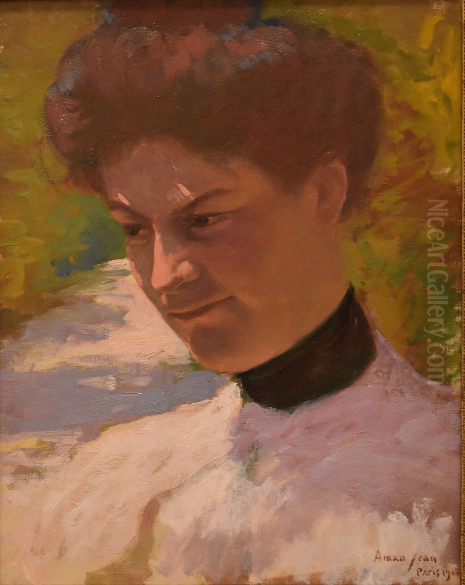 Douteuse Oil Painting by Edmond-Francois Aman-Jean