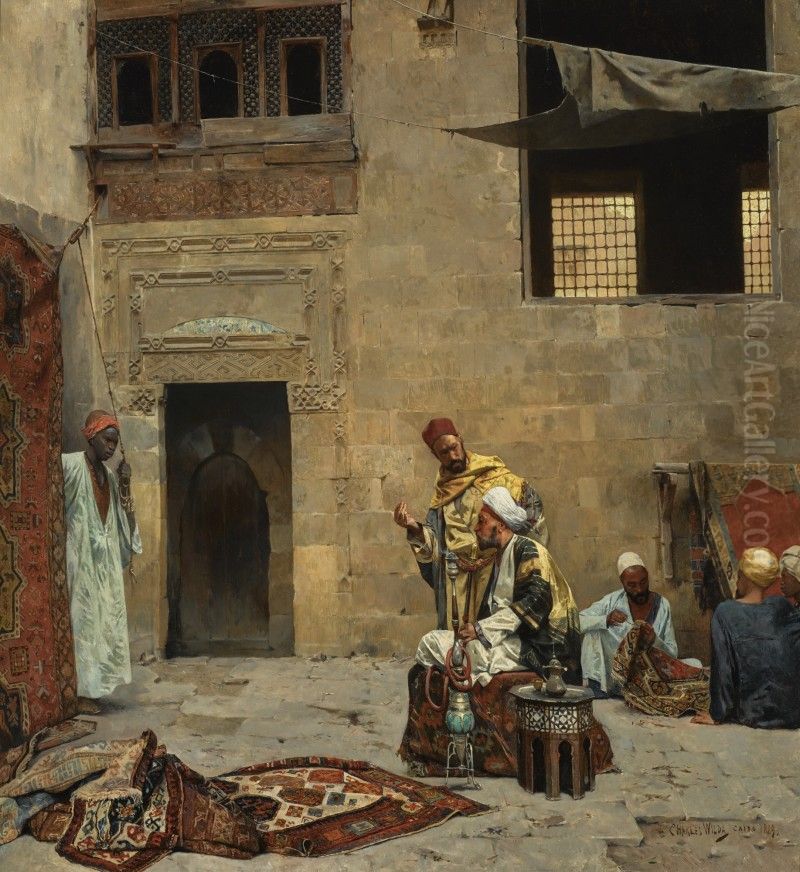 The Carpet Merchants Oil Painting by Charles Wilda
