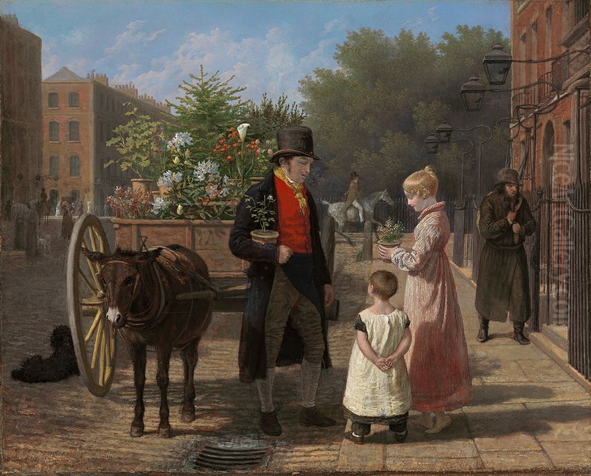 The Flower Seller Oil Painting by Jacques-Laurent Agasse