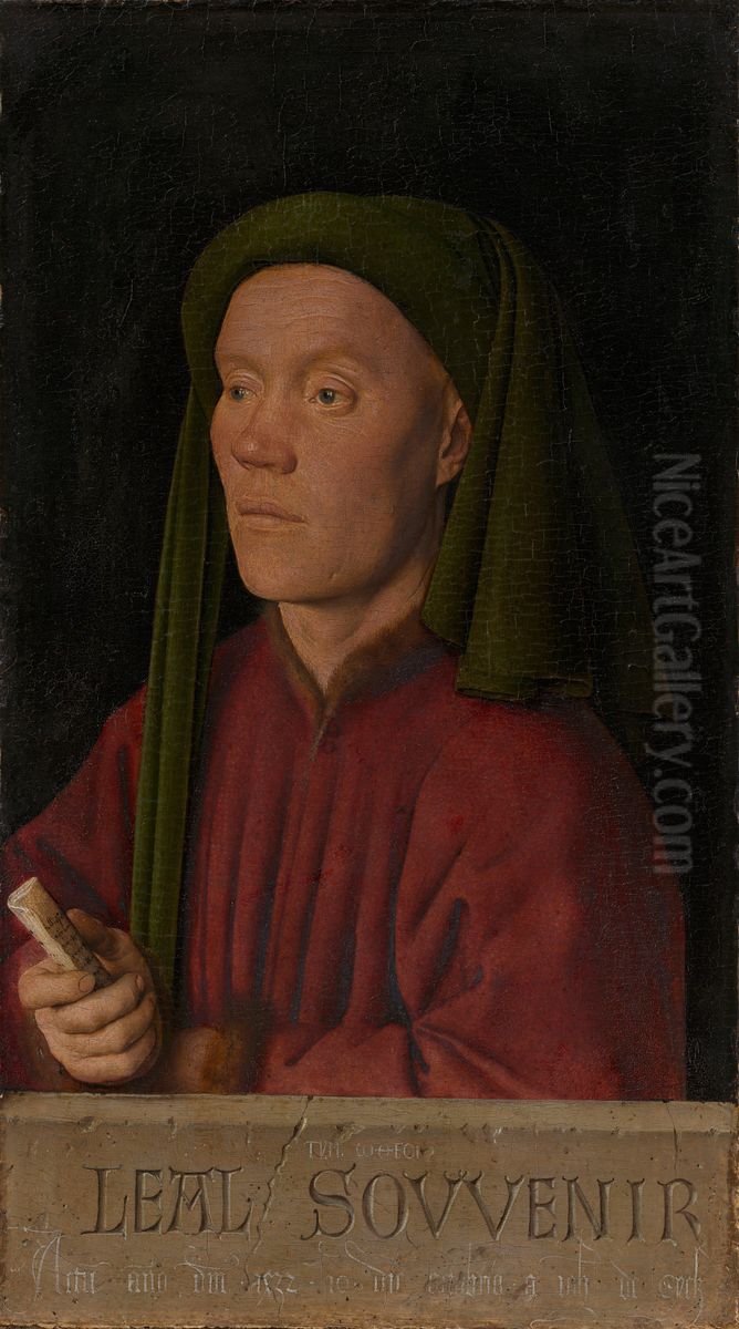 Portrait of a Man (\ Oil Painting by Jan Van Eyck