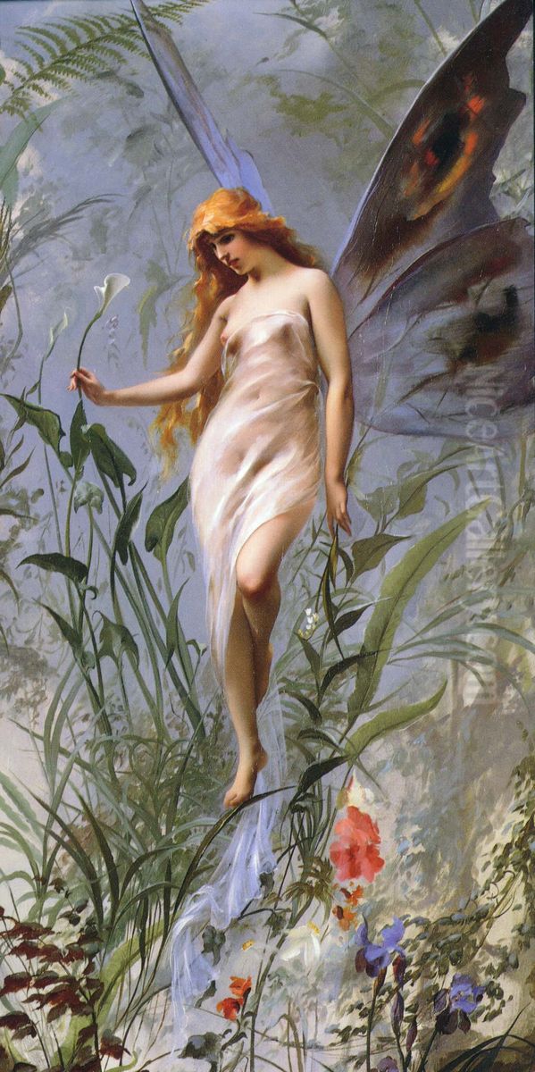 El Hada del Lirio Oil Painting by Luis Ricardo Falero
