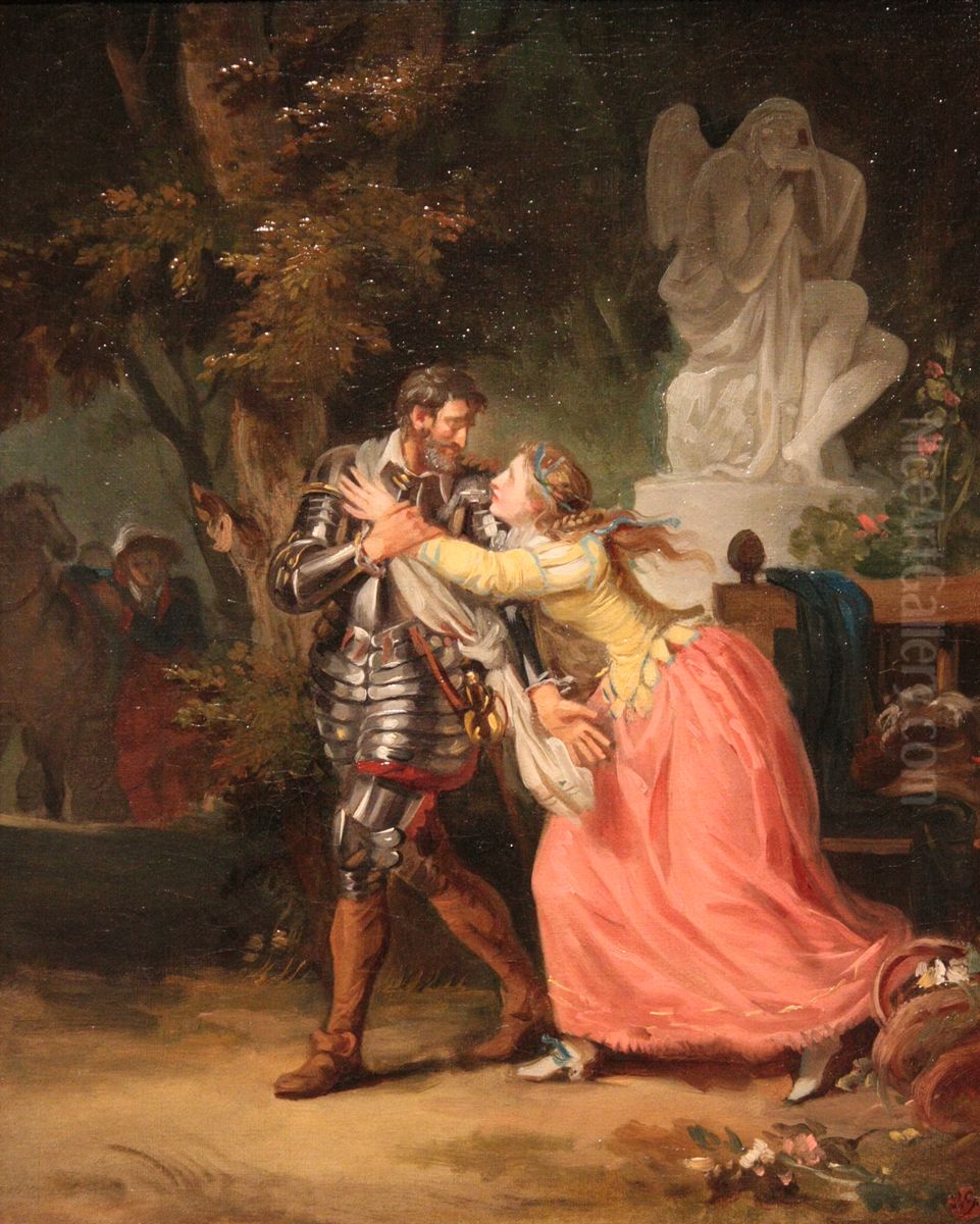 Les adieux de Henri IV et de Gabrielle d'Estrees Oil Painting by Francois-Andre Vincent