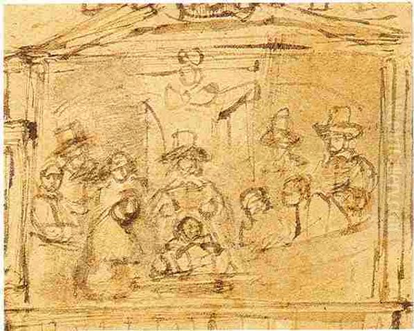 The anatomy lesson of dr. Jan Deyman Oil Painting by Rembrandt