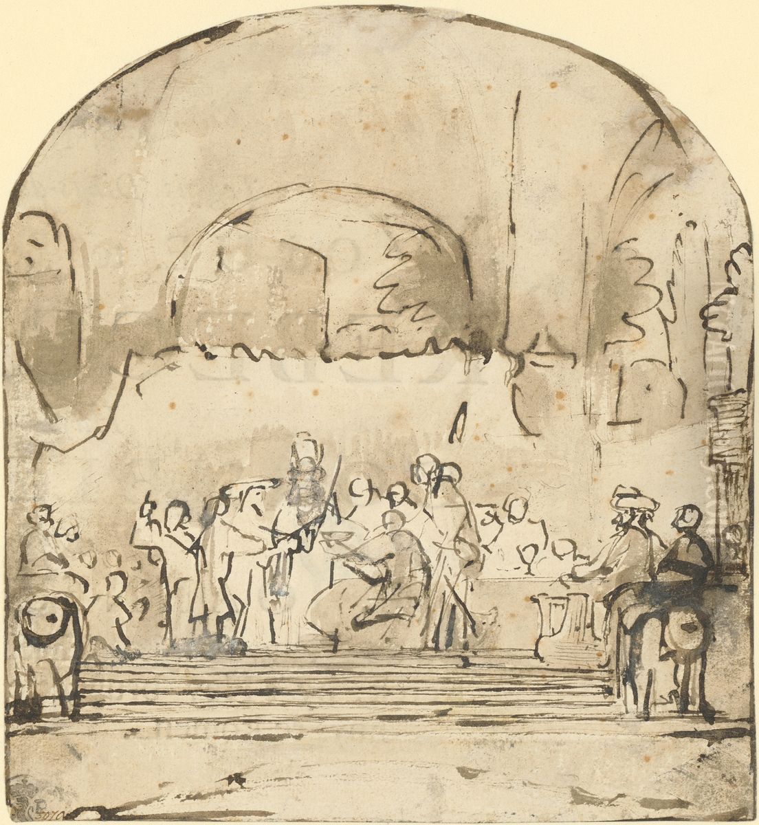 The Conspiracy of the Batavians under Claudius Civilis Oil Painting by Rembrandt