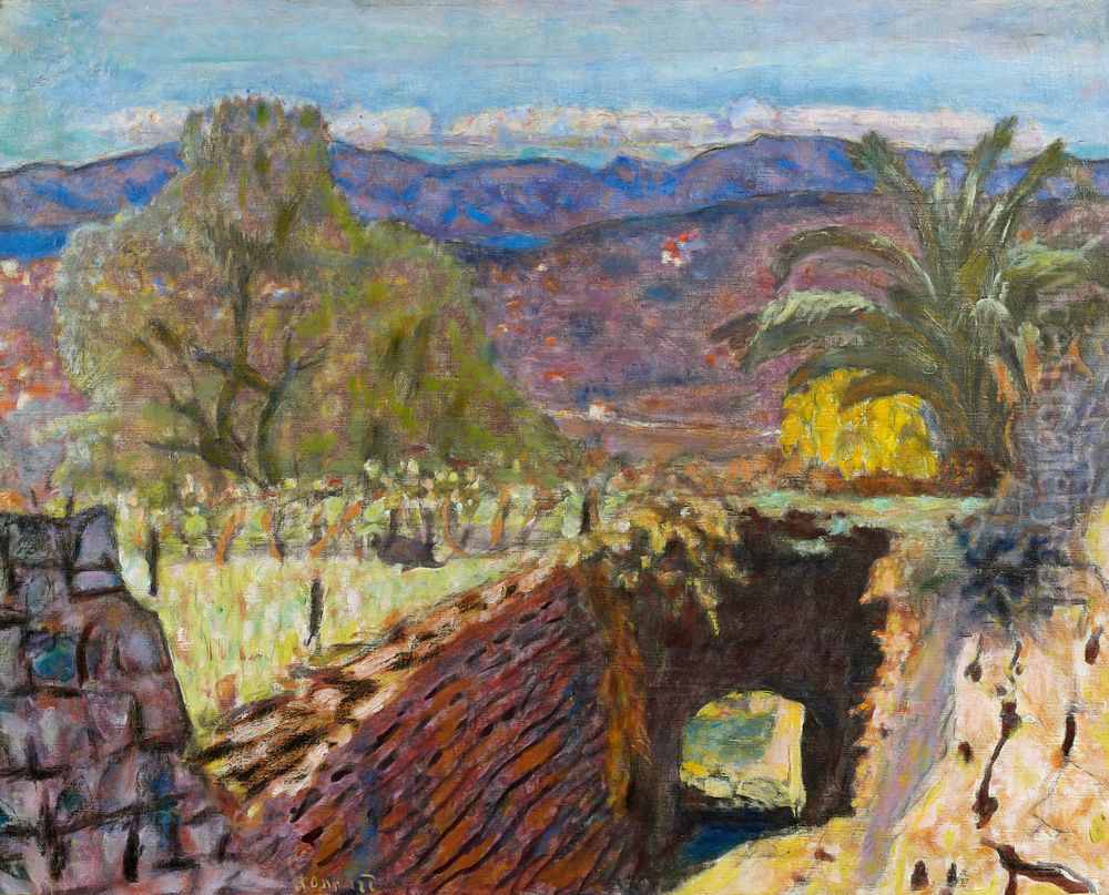 Paysage du Midi par temps de mistral Oil Painting by Pierre Bonnard