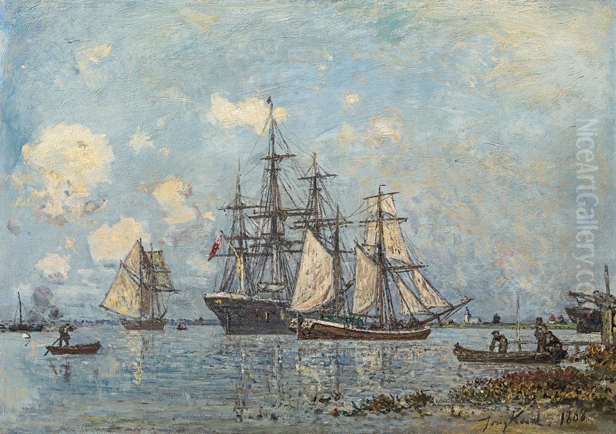 Environs d'Anvers Oil Painting by Johan Jongkind