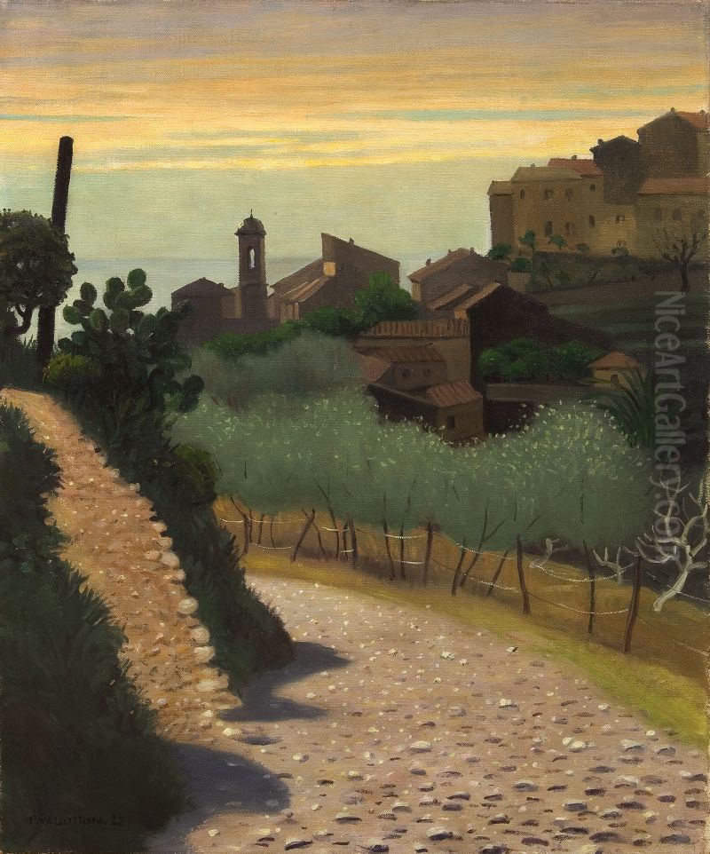 Eglise Saint-Anne a Cagnes Oil Painting by Felix Vallotton