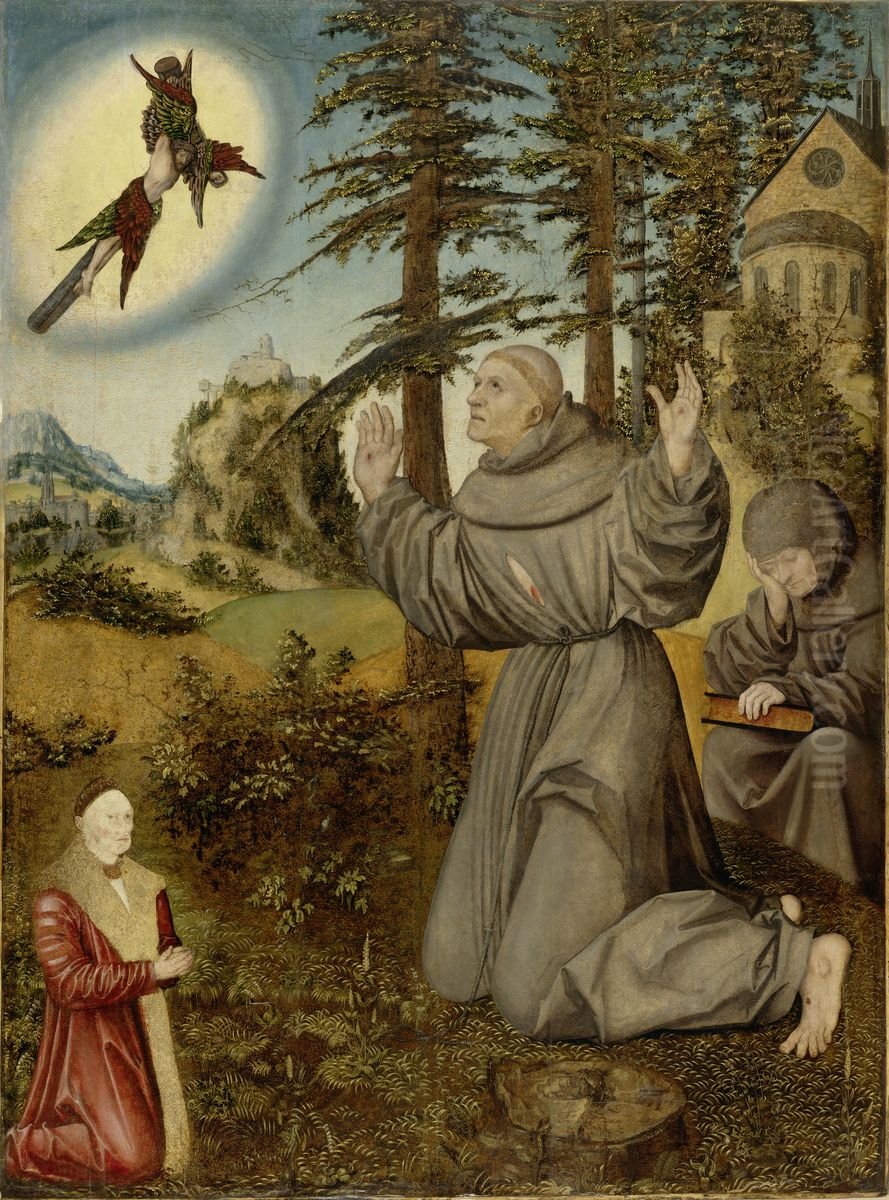 Stigmatization of St Francis Oil Painting by Lucas Cranach the Elder