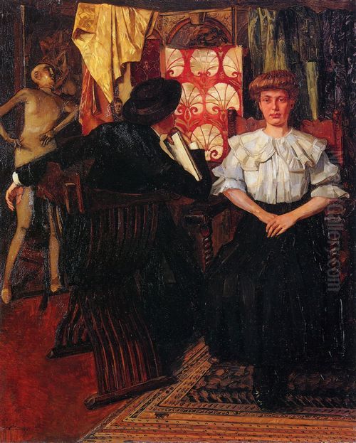 Atelierszene Oil Painting by Wilhelm Heinrich Trutbner