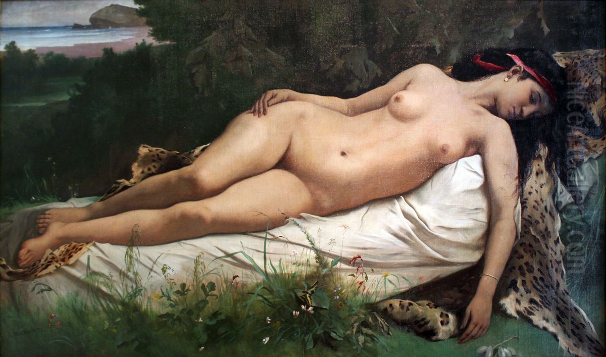 Resting Nymph. Oil Painting by Anselm Friedrich Feuerbach