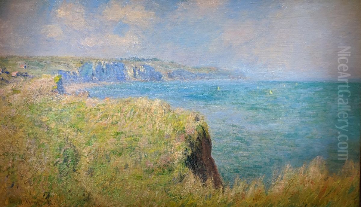 Felsenkuste in Pourville Oil Painting by Claude Oscar Monet