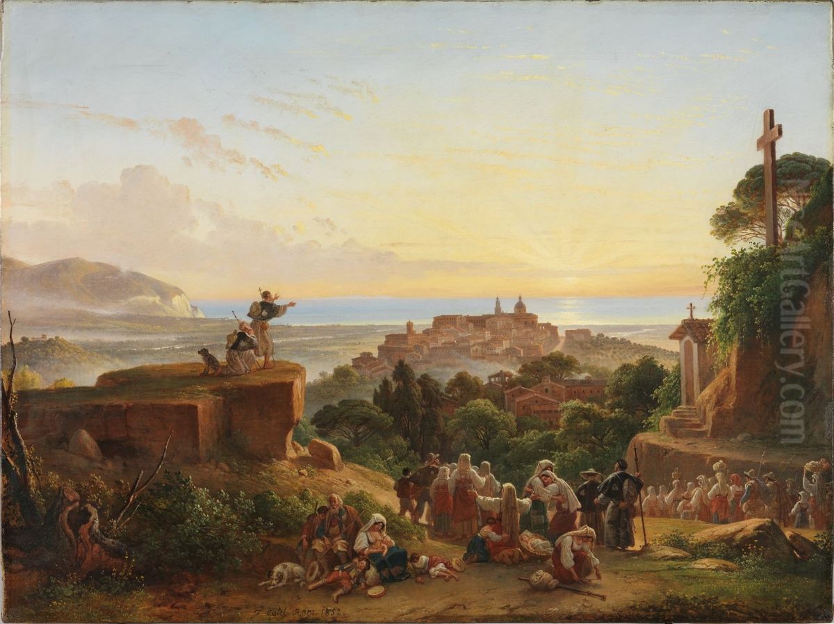Pilgerfahrt Oil Painting by Franz Ludwig Catel