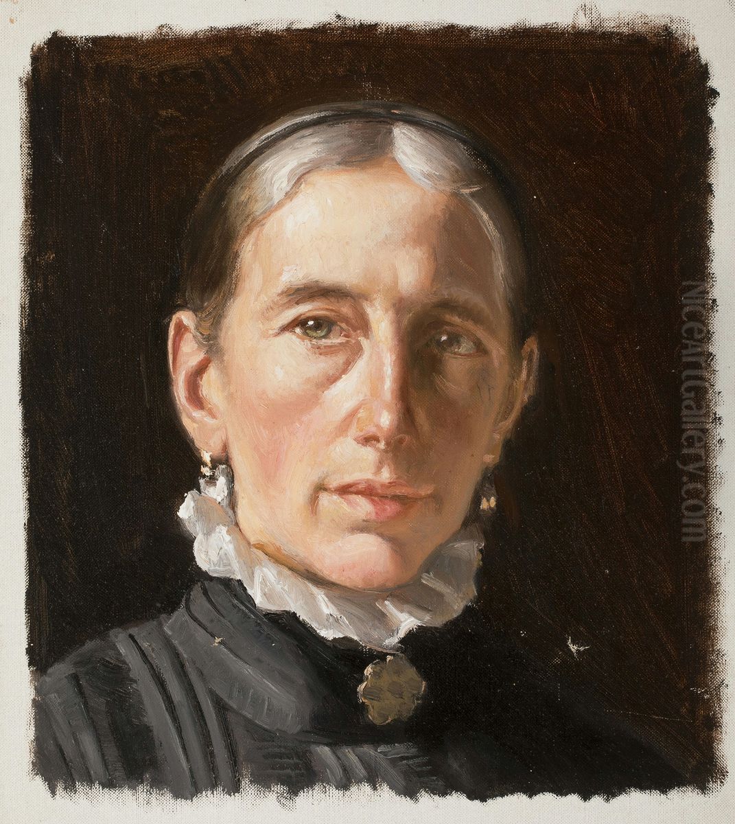 Marie Brondum. Study. Oil Painting by Michael Peter Ancher