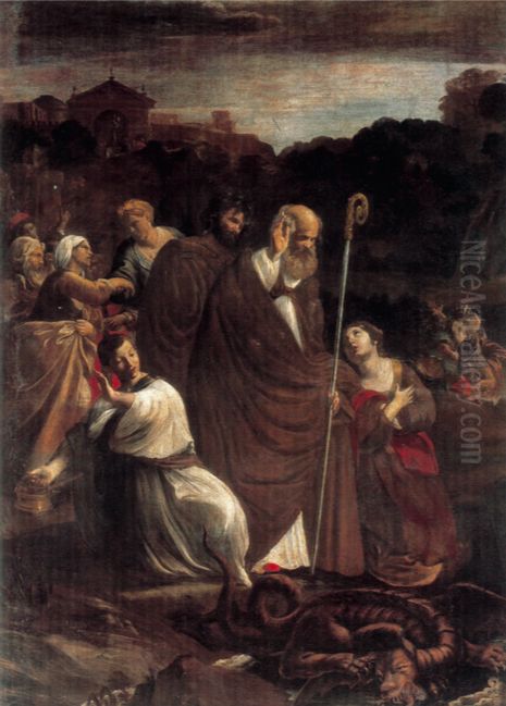 Miracolo di san Verano Oil Painting by Giovanni Lanfranco