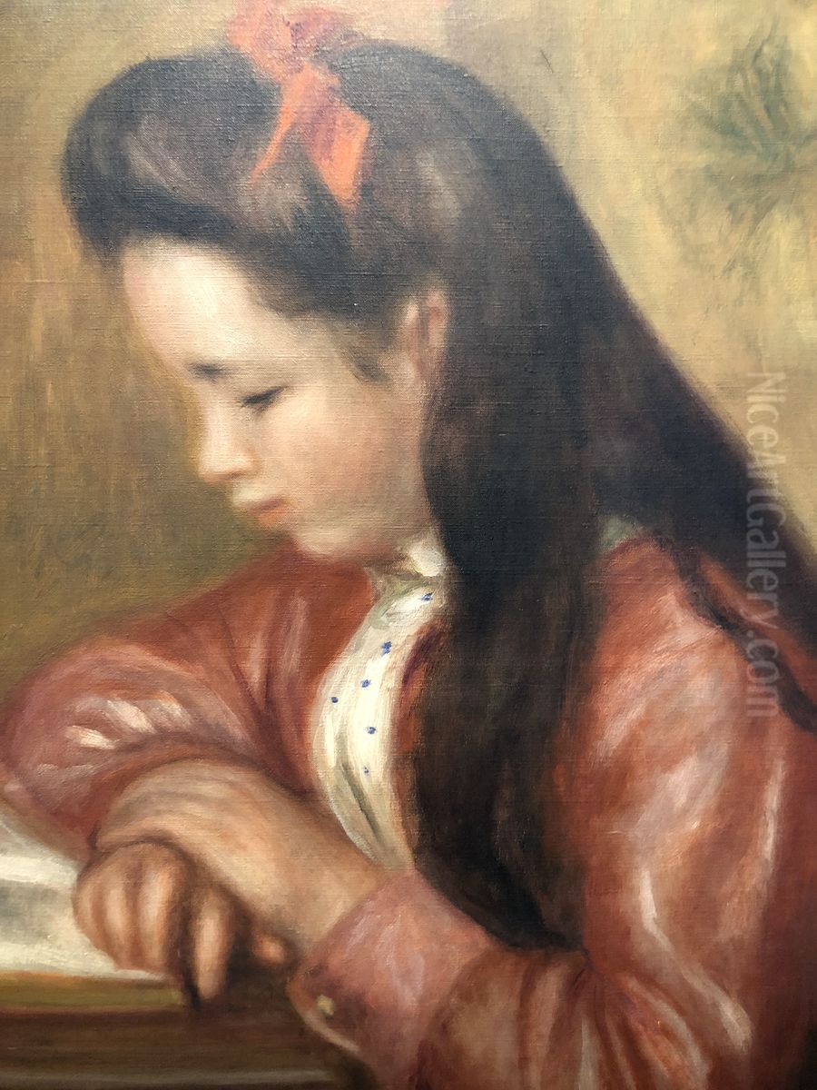 Mademoiselle Genevieve Caillebotte Oil Painting by Pierre Auguste Renoir