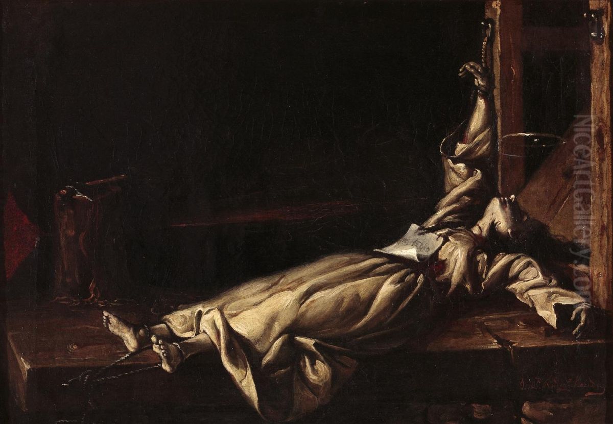 Una martir en tiempos de Diocleciano Oil Painting by Jose Maria Rodriguez De Losada