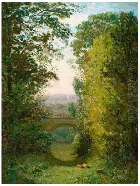 Under the Bridge Oil Painting by Auguste Herst