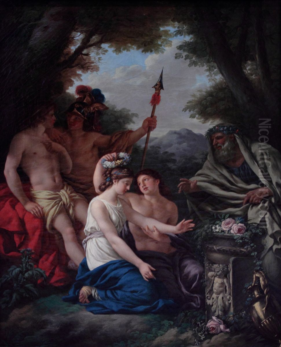 Un Mariage antique Oil Painting by Jean-Jacques Lagrenee