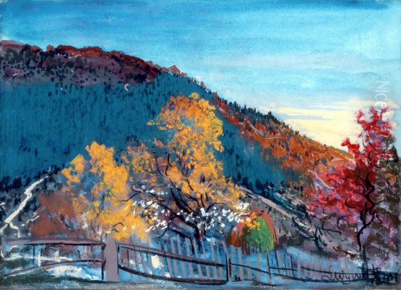 Pejzaz z Jaremcza Oil Painting by Leon Wyczolkowski