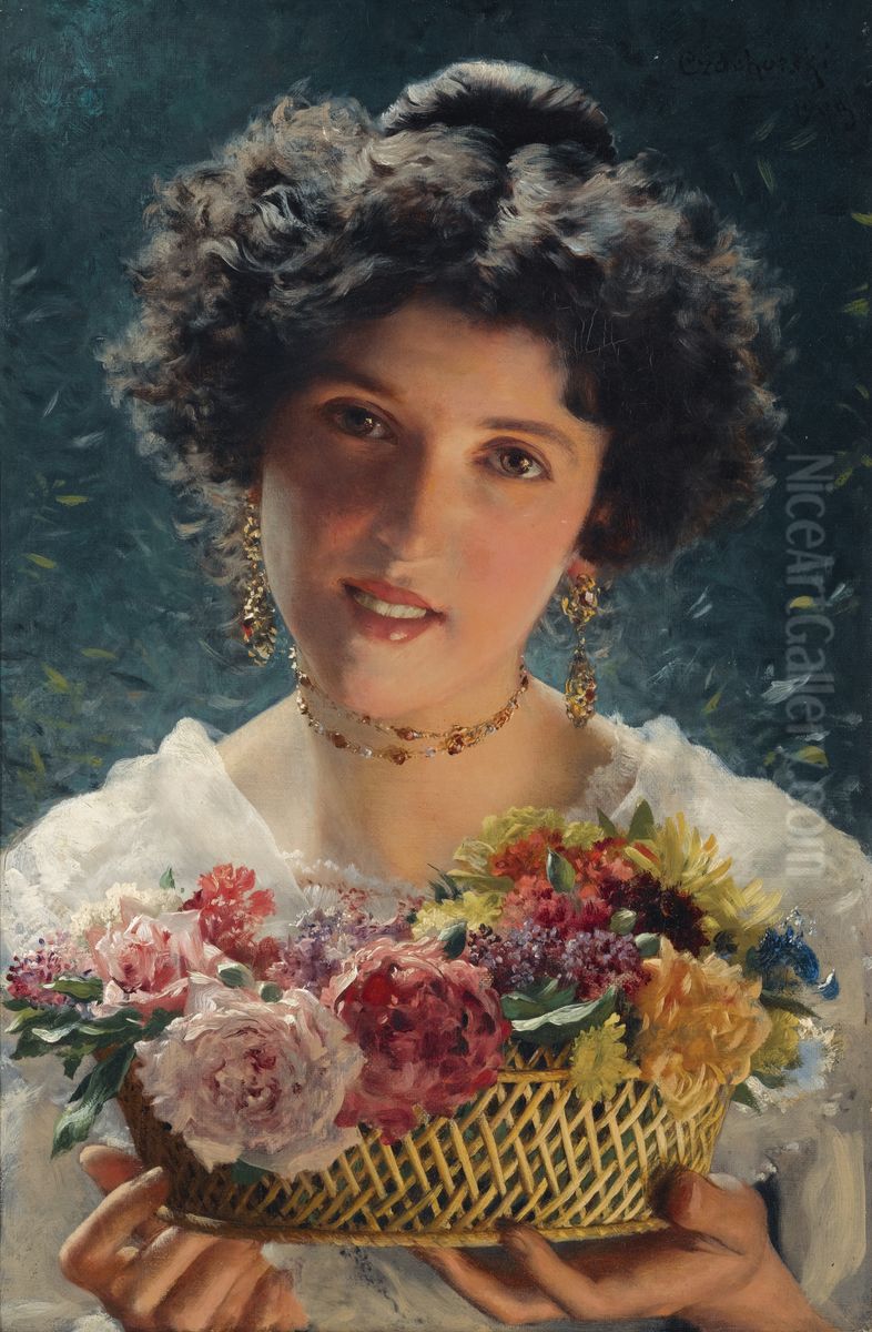 The bouquet Oil Painting by Wladyslaw Czachorski