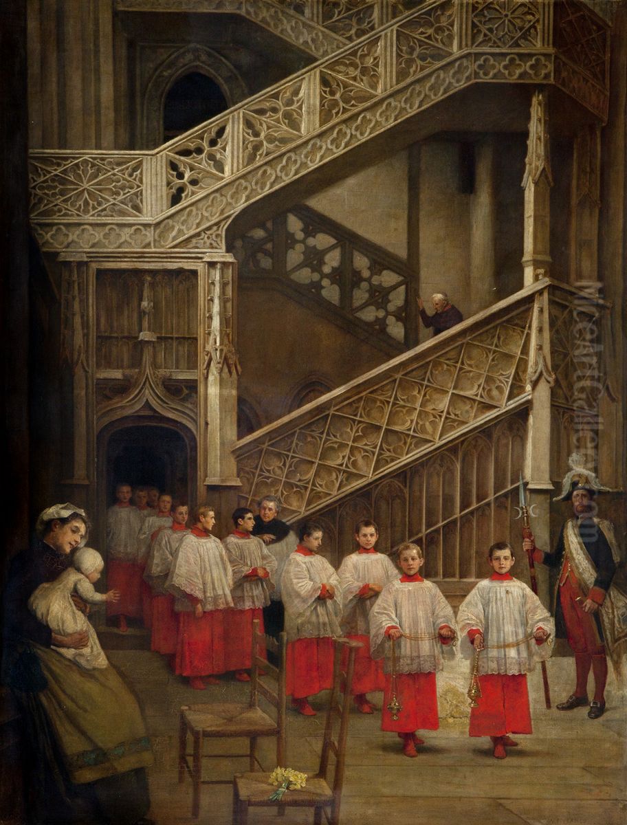 Choir Boys Oil Painting by William Frederick Yeames