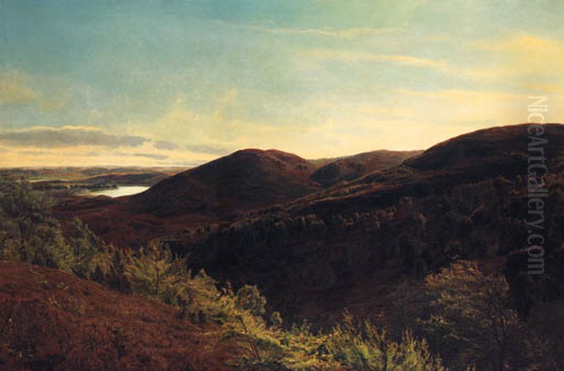 An extensive moorland landscape. Oil Painting by Christian Zacho